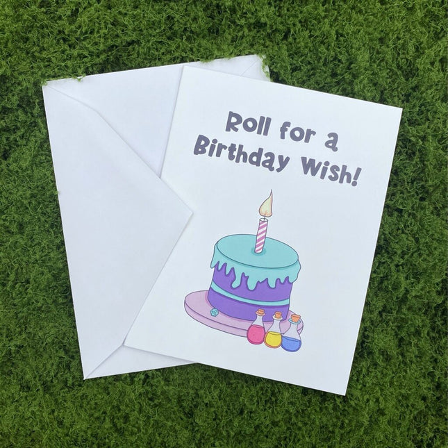 Roll For Birthday Wish Greeting Card