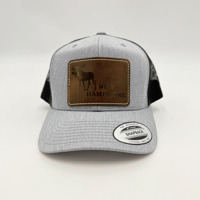 New Hampshire Moose Leather Patch Trucker Hat
