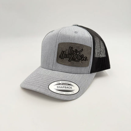 New Hampshire Leather Patch Trucker Hat