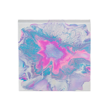 Pastel Fluid Art Wall Painting - 6"x6" on Wood Panel