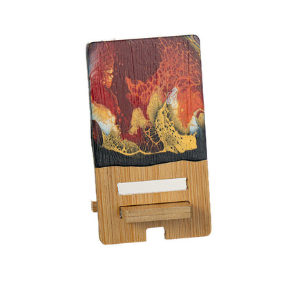 Fluid Art Phone Charging Stand - Black, Red, Burgundy, Gold & White