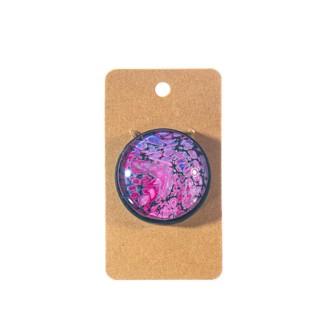 Fluid Art Pop Socket - pink, lavender, black - Unique Phone Grip & Stand