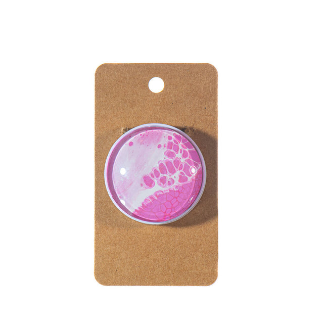 Fluid Art Pop Socket - pink, White - Unique Phone Grip & Stand