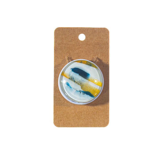 Fluid Art Pop Socket - white, gold, black - Unique Phone Grip & Stand