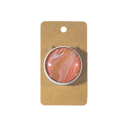 Fluid Art Pop Socket - peach, gold, white - Unique Phone Grip & Stand