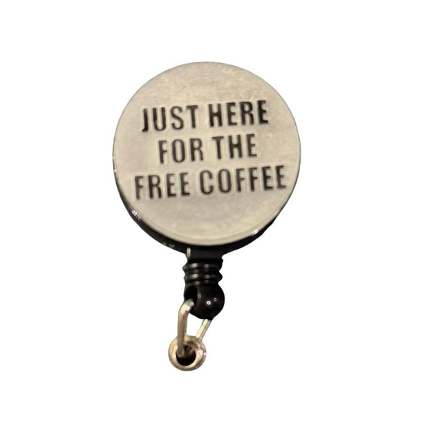 Acrylic Badge Reel - Free Coffee