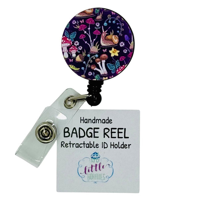 Acrylic Badge Reel - Purple Snail