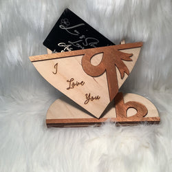 Gift Card Holder Bronze Bow - I love you - view 2