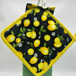 Hanging Towels 3 pc set-lemon, green towel - view 3