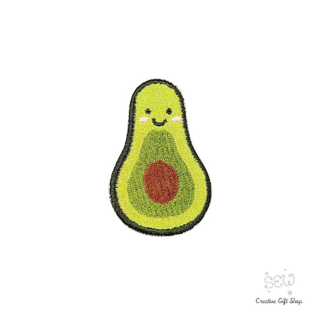 Smiling Avocado Iron-on Patch