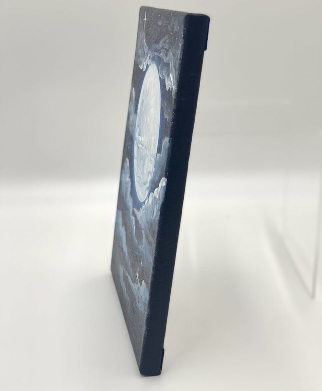 Cloudy Moonlit Night Painting