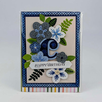 Stitched c Birthday Greeting Card