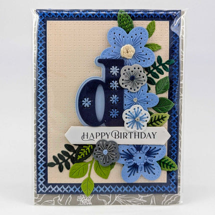 Stitched d Birthday Greeting Card