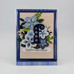 Stitched f Birthday Greeting Card - view 1