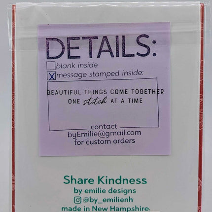 Stitched m Birthday Greeting Card