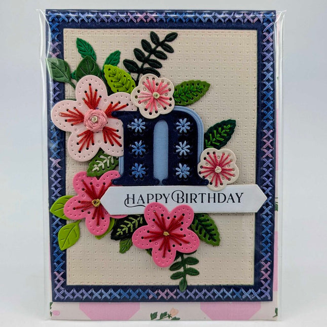 Stitched n Birthday Greeting Card