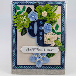 Stitched q Birthday Greeting Card - view 1