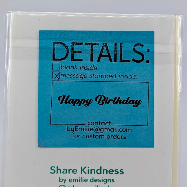 Stitched Balloon Birthday Greeting Card