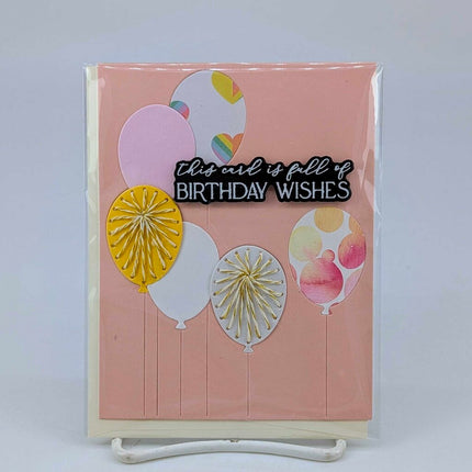 Stitched Balloon Birthday Greeting Card