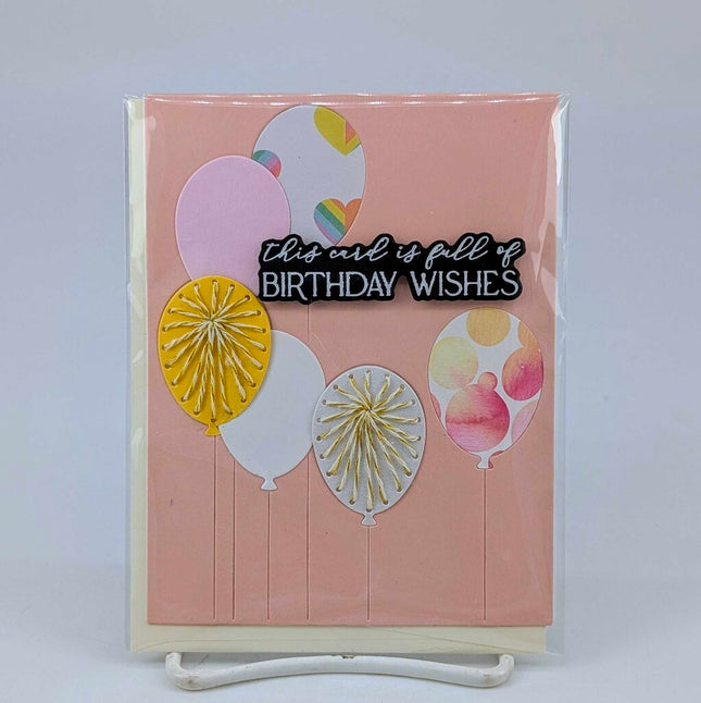 Stitched Balloon Birthday Greeting Card