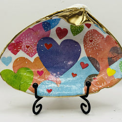 Multi Colored Hearts Clam Dish ( Nahant Beach, MA) - view 2