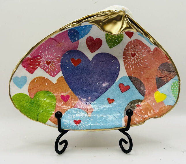 Multi Colored Hearts Clam Dish ( Nahant Beach, MA)