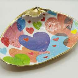 Multi Colored Hearts Clam Dish ( Nahant Beach, MA) - view 1