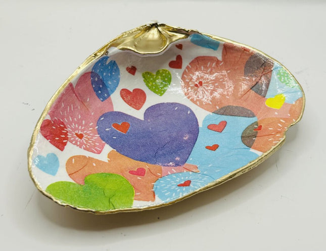Multi Colored Hearts Clam Dish ( Nahant Beach, MA)