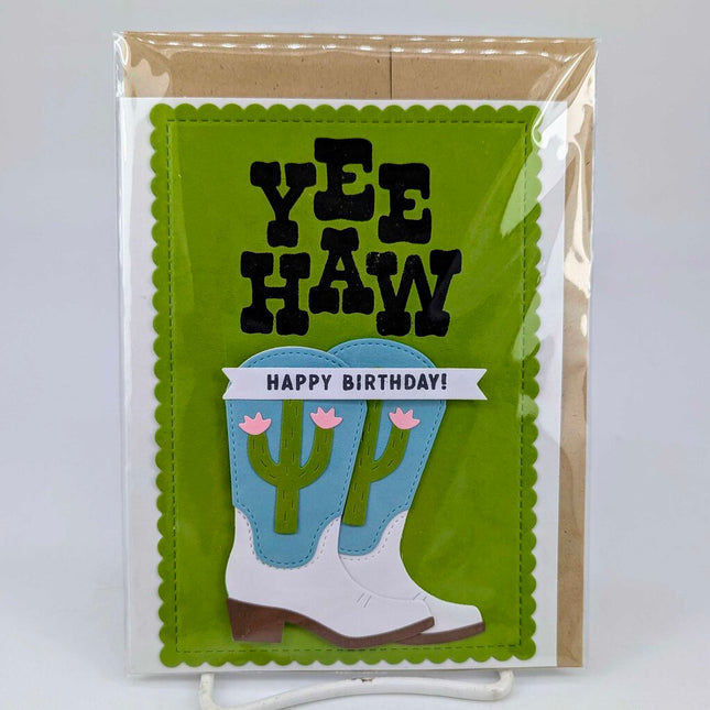 Yeehaw Boots Birthday Greeting Card