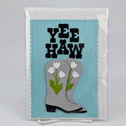 Yeehaw Boots Birthday Greeting Card - view 1