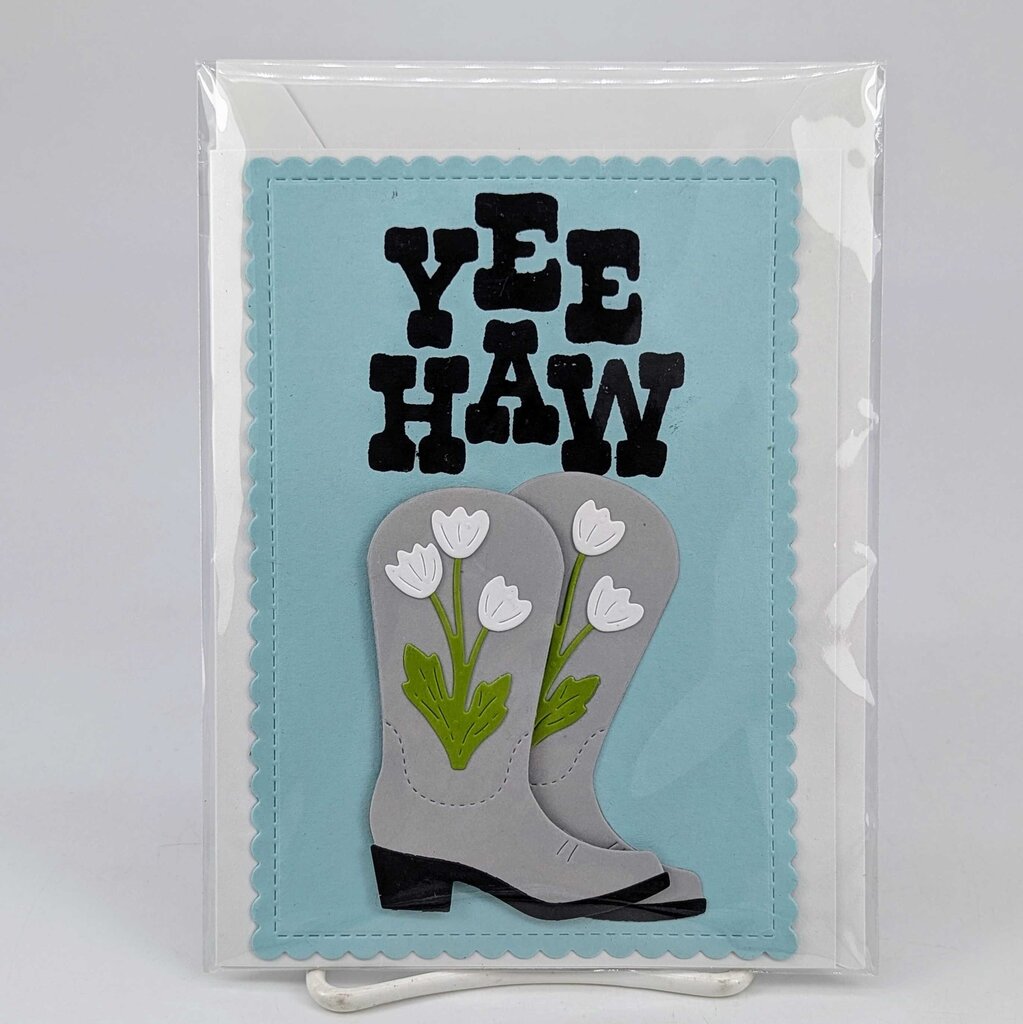 Yeehaw Boots Birthday Greeting Card