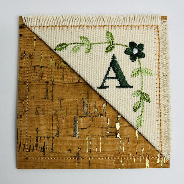 Embroidered Alphabet Initial Corner Bookmarks