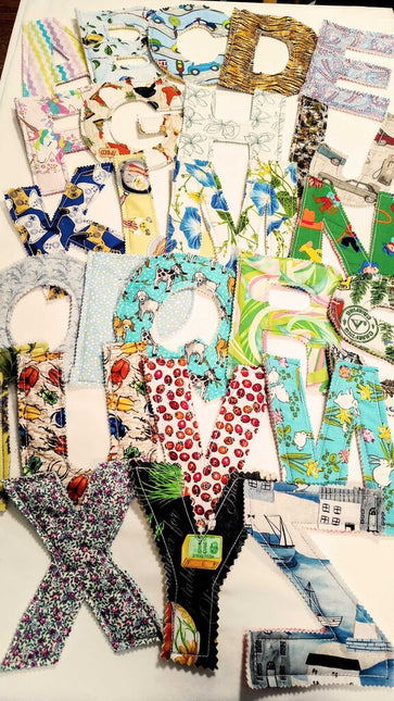 Fabric Letters Assorted Fabrics