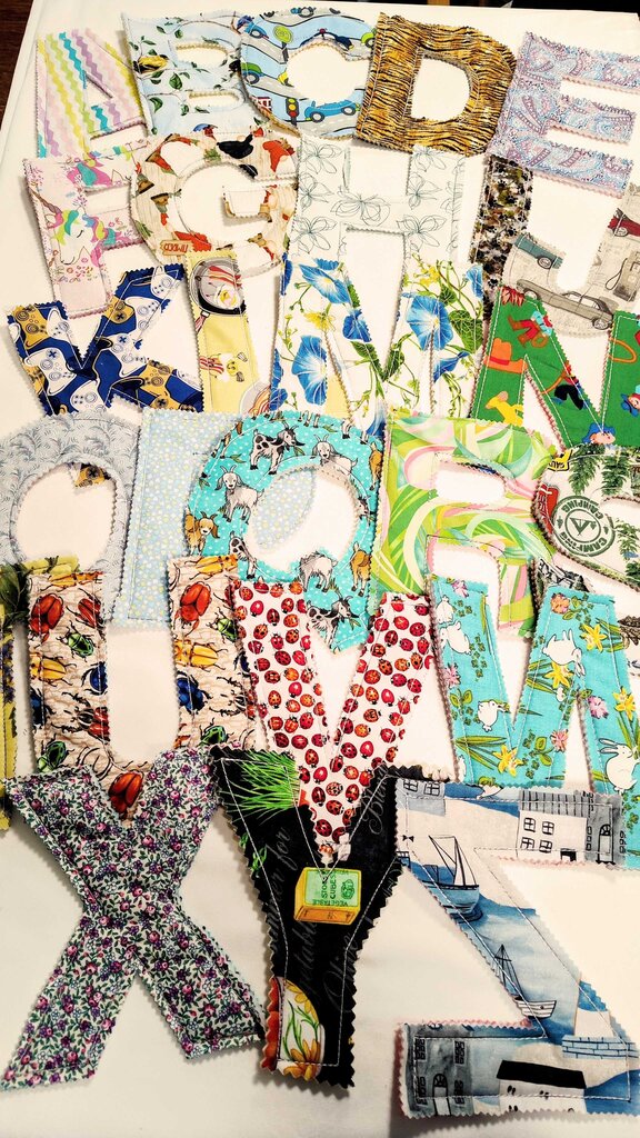 Fabric Letters Assorted Fabrics
