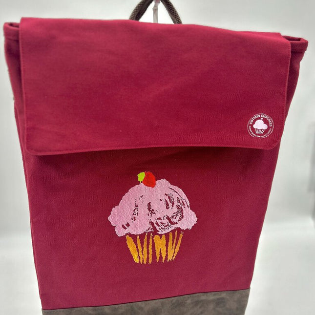 Canvas Backpack Strawberry Cloud Cupcake