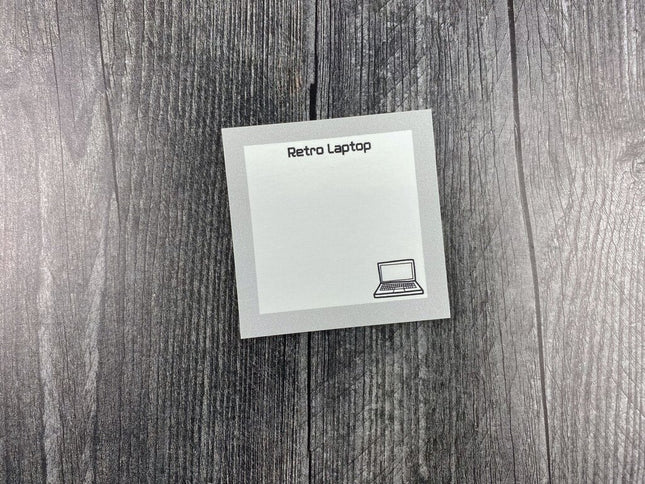 DELETE Retro Laptop Sticky Note