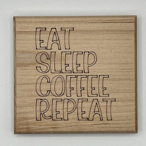 Coaster - Eat Sleep Coffee Repeat