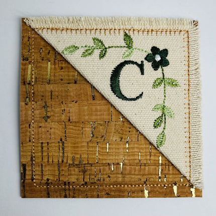 Embroidered Alphabet Initial Corner Bookmarks