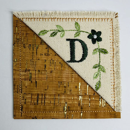Embroidered Alphabet Initial Corner Bookmarks