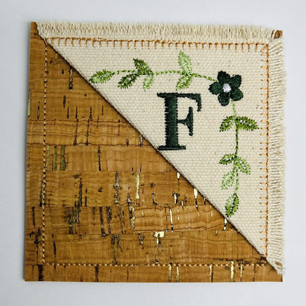 Embroidered Alphabet Initial Corner Bookmarks