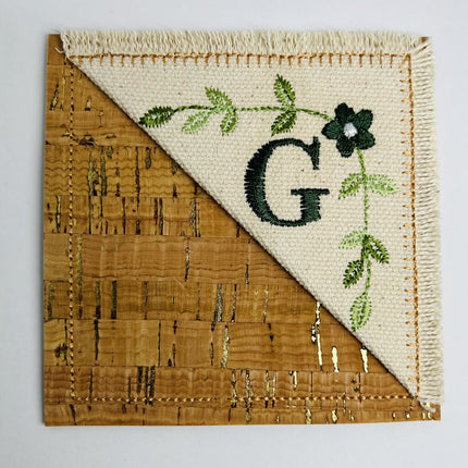 Embroidered Alphabet Initial Corner Bookmarks