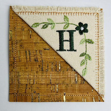 Embroidered Alphabet Initial Corner Bookmarks