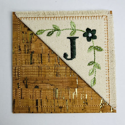 Embroidered Alphabet Initial Corner Bookmarks