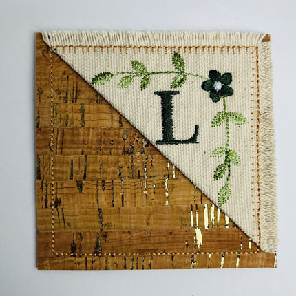 Embroidered Alphabet Initial Corner Bookmarks