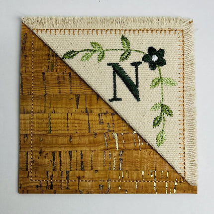 Embroidered Alphabet Initial Corner Bookmarks