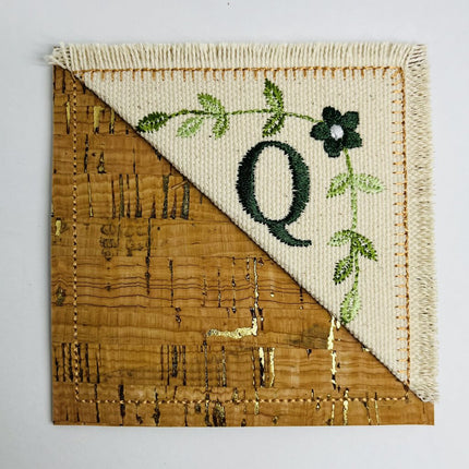 Embroidered Alphabet Initial Corner Bookmarks