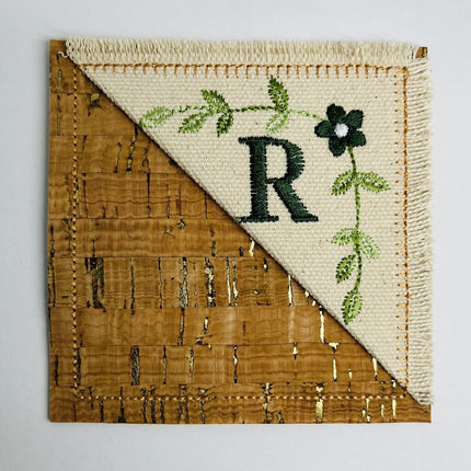 Embroidered Alphabet Initial Corner Bookmarks