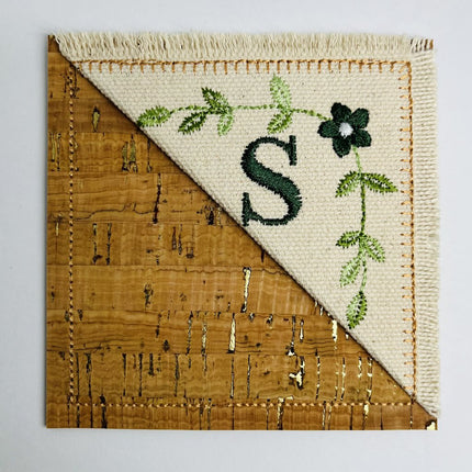 Embroidered Alphabet Initial Corner Bookmarks