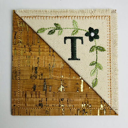 Embroidered Alphabet Initial Corner Bookmarks