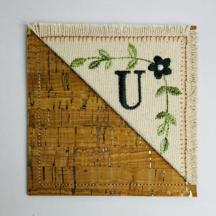 Embroidered Alphabet Initial Corner Bookmarks